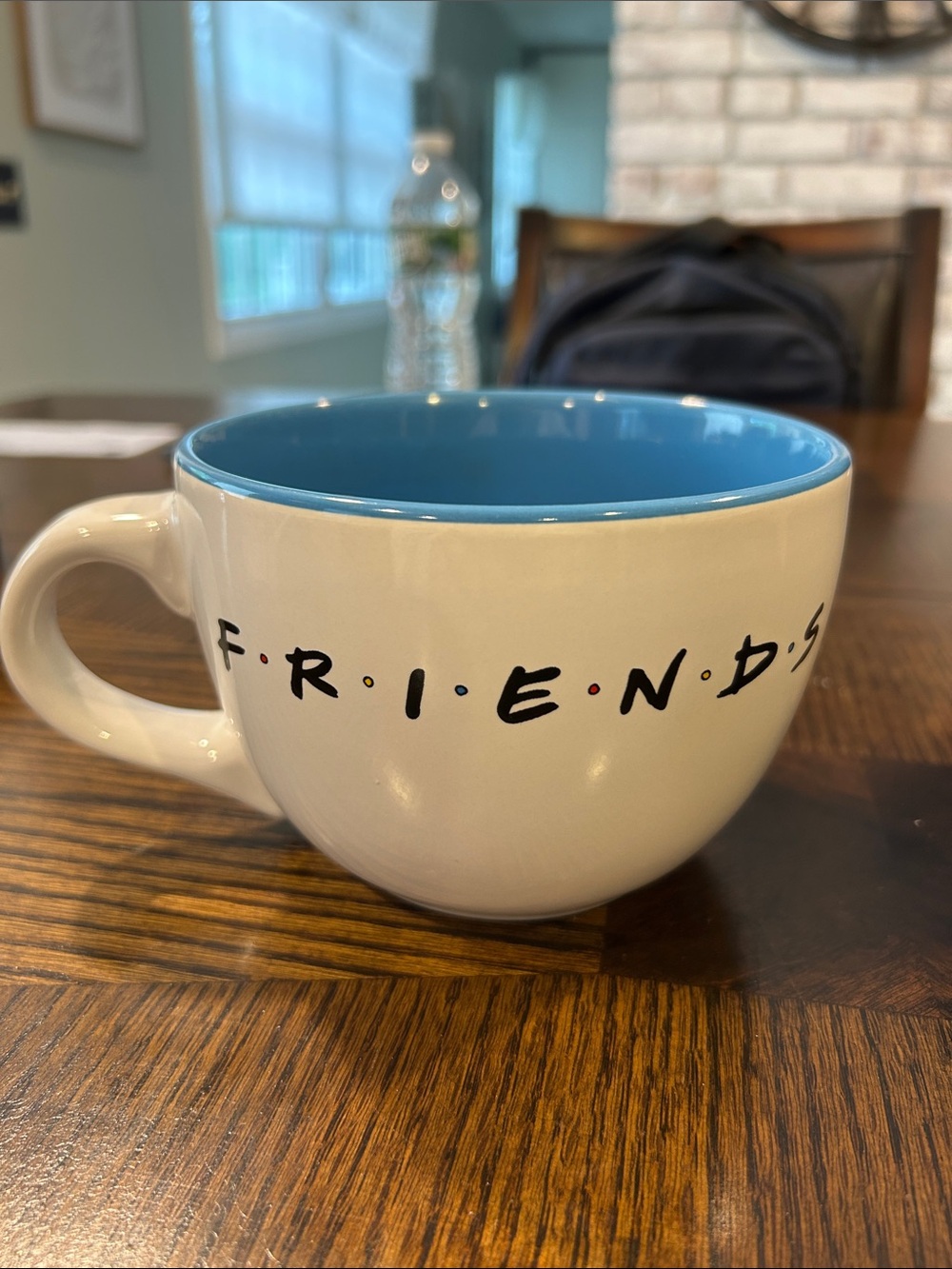Friends Logo White Ceramic Mug with Blue Interior